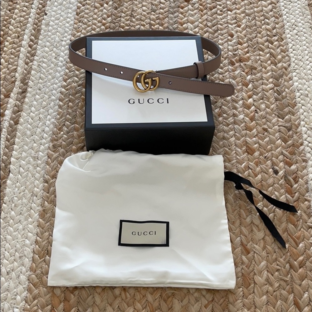 Gucci belt. Size 70. Dusty pink leather.